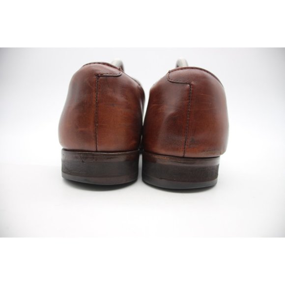 WOLF & SHEPHERD  Brown Ringer Leather Penny Loafers Men's Size 10.5 Dress Shoes - Picture 5 of 12